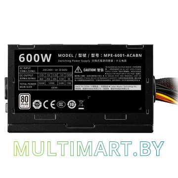 Блок питания Cooler Master MPE-6001-ACABN-EU 230V V4 600W (MPE-6001-ACABN) картинка 5